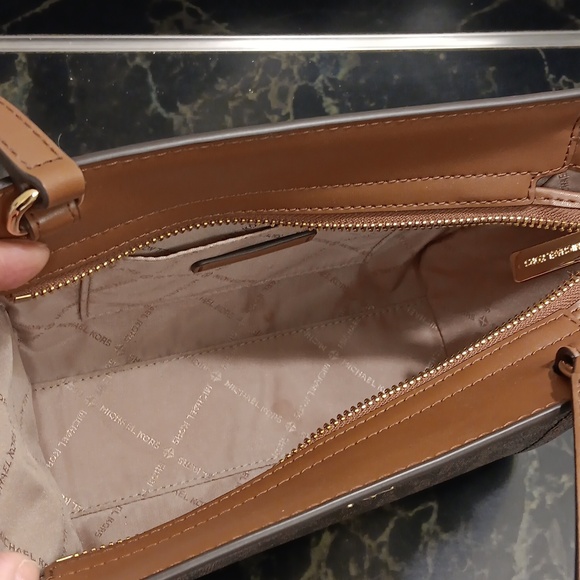 Michael Kors Brown Crossbody Bag with Monogram Design - Picture 3 of 6